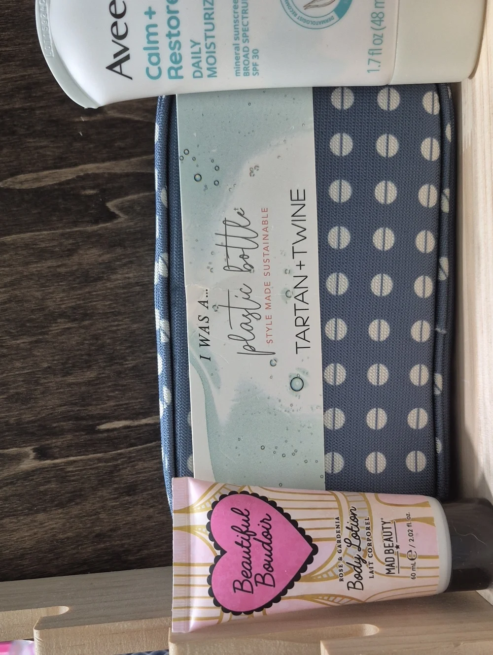 Blue Polka Dot Cosmetic Pouch by